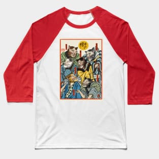 Ukiyo-e Cats Baseball T-Shirt